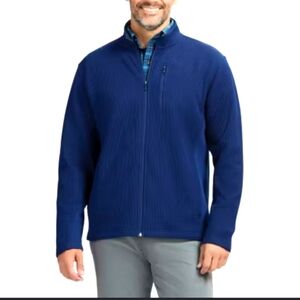 IZOD Blue Sportswear Shaker Midweight Fleece Jacket SZ XL